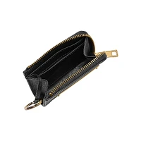 Top-Zip Leather Wallet