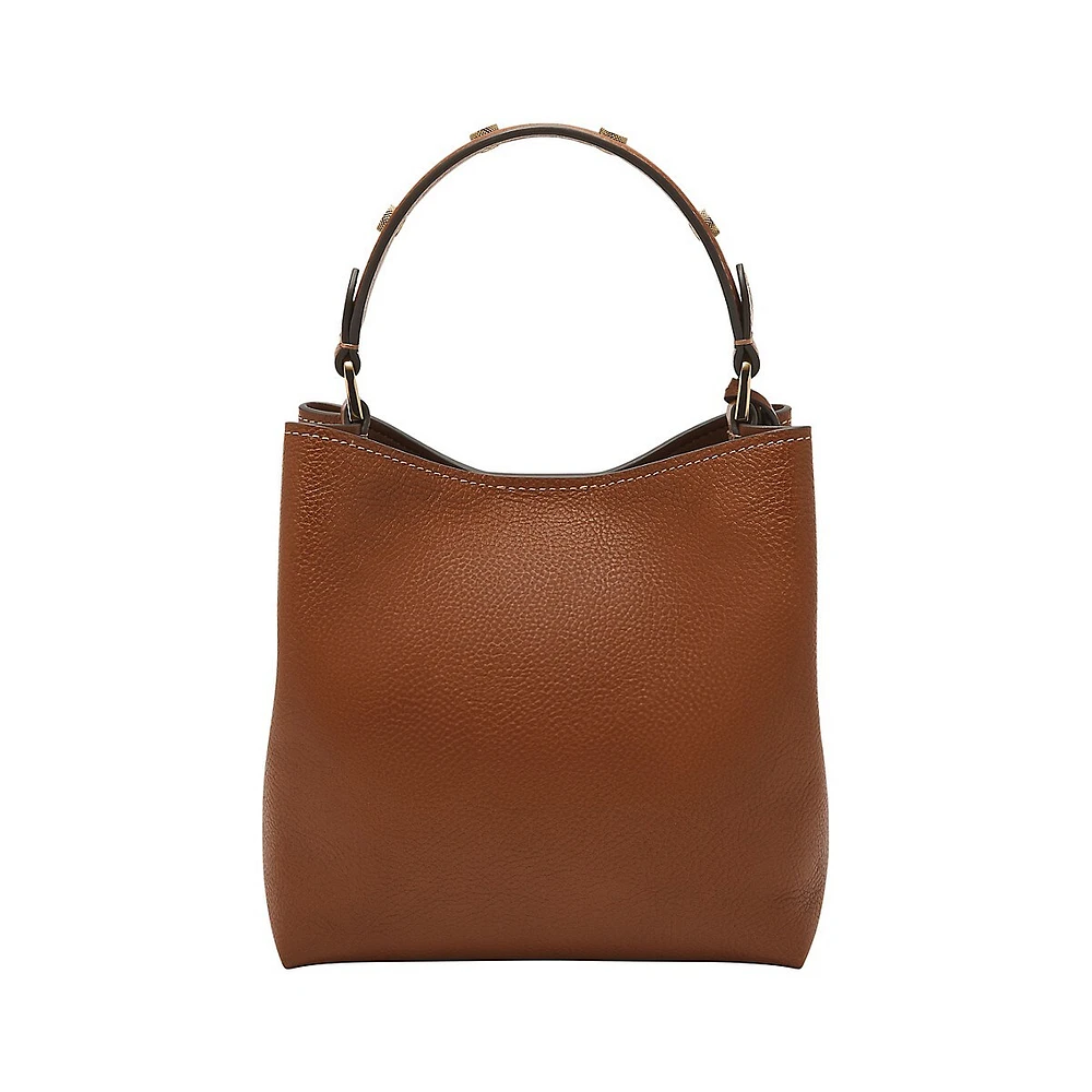 Small Jessie LiteHide Leather Crossbody Bucket Bag