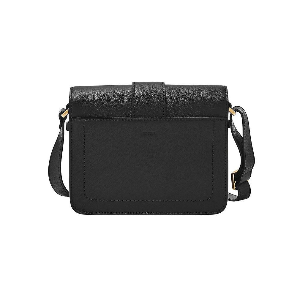 Zoey Leather Flap Crossbody Bag