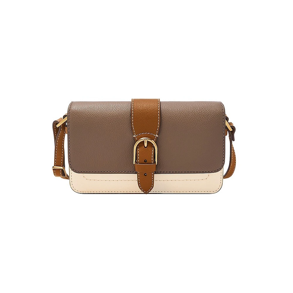 Zoey Leather Flap Crossbody Bag