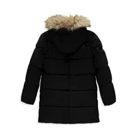 Girl's Expedition Faux Fur Trim Hooded Parka