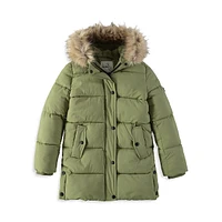 Girl's Expedition Faux Fur Trim Hooded Parka