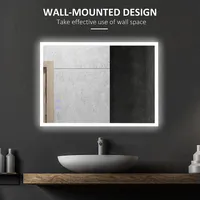Wall Mounted Led Lighted Bathroom Mirror