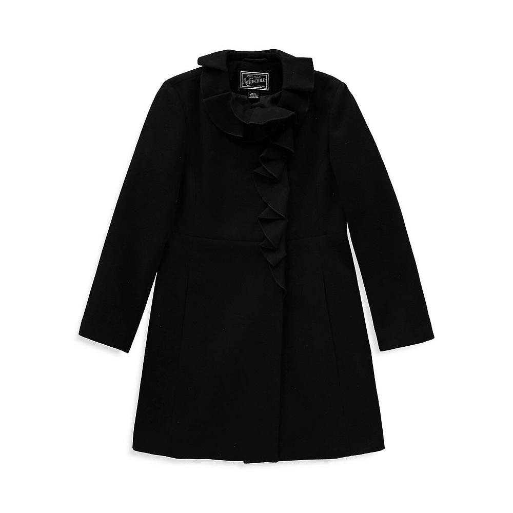 Little Girl's Ruffle-Trim Dress Coat