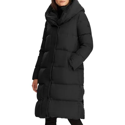 Pillow-Collar Synthetic-Down Coat