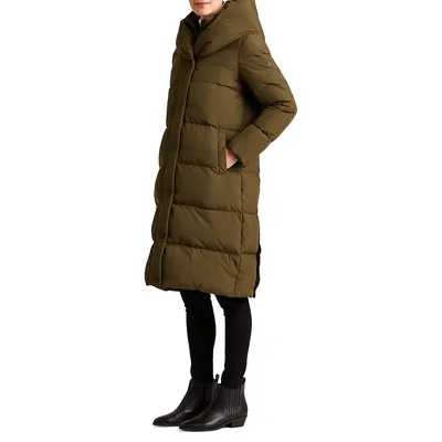 Pillow-Collar Synthetic-Down Coat