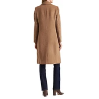 Wool-Blend Reefer Coat