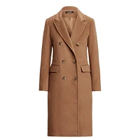 Wool-Blend Reefer Coat