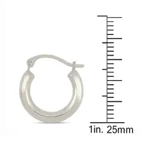 10kt White Gold Tube Earring