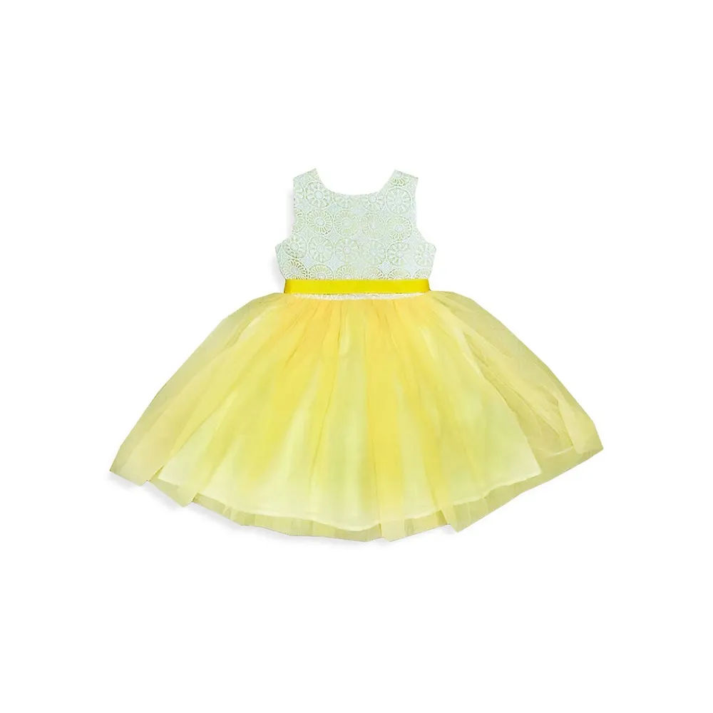 Girl's Sunny Daisy Fit-&-Flare Dress