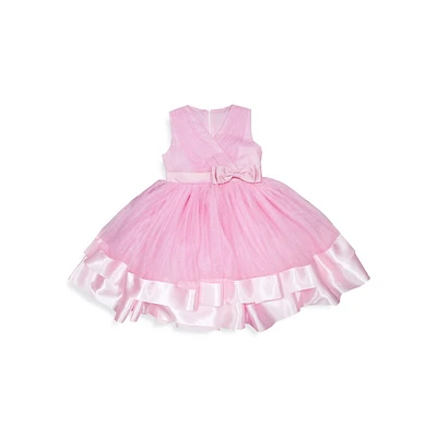 Girl's Rosalyn Bow-Detail Tiered Dress