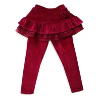 Little Girl's Velour Skirted Leggings