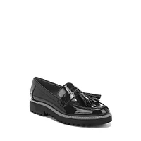 Women's Carolynn Tasseled Lug-Sole Patent Loafers