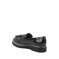 Women's Carolynn Tasseled Lug-Sole Patent Loafers