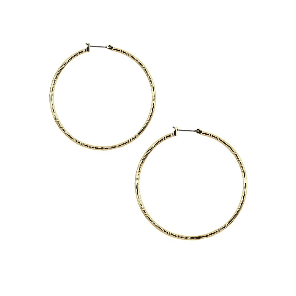 Goldtone Large Hoop Earrings