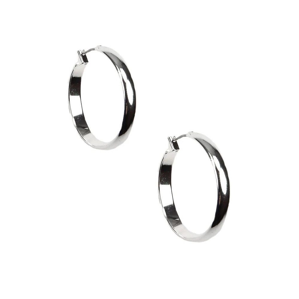 Silvertone Hoop Earrings