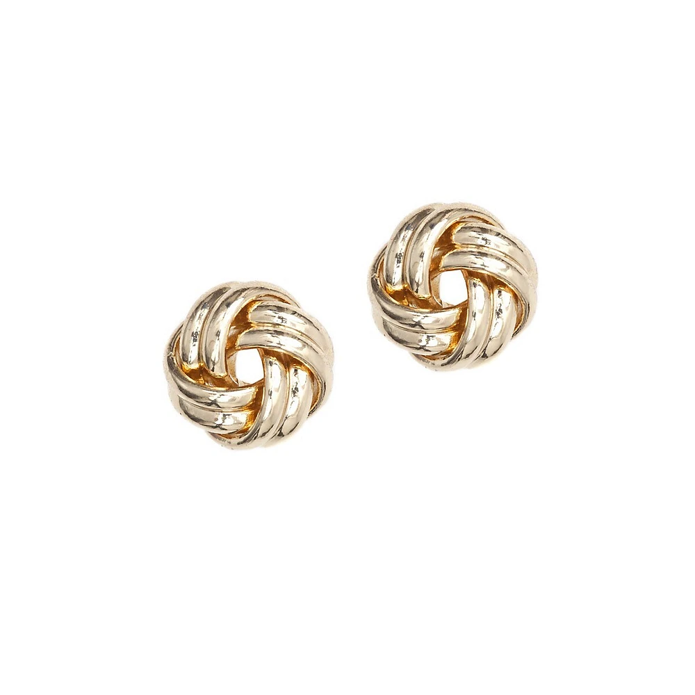 Goldplated Knot Stud Earrings