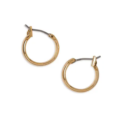 Goldplated Wire Hoop Earrings