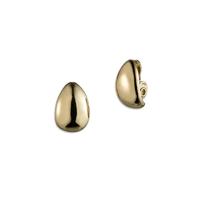 Goldtone Oval Stud Earrings
