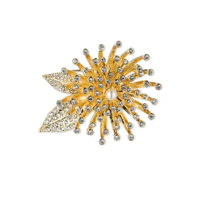 Crystal Floral Pin Brooch