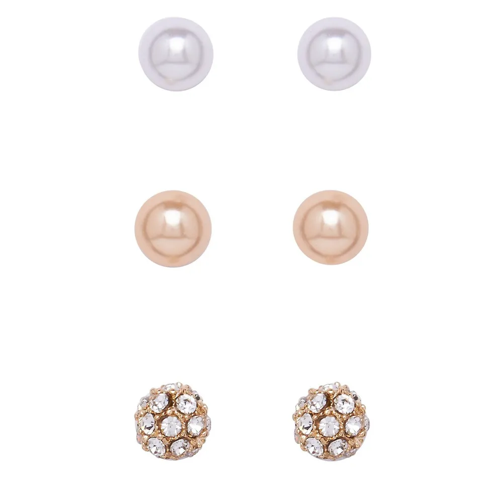 Gold-Plated Earring Trio