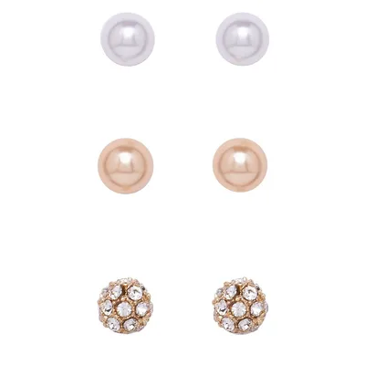 Gold-Plated Earring Trio