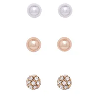 Gold-Plated Earring Trio