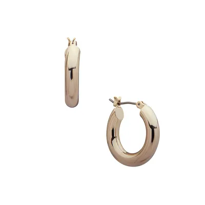 Small Basic Goldtone Hoop Earrings