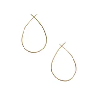 Goldtone Pull Through Hoop Earrings