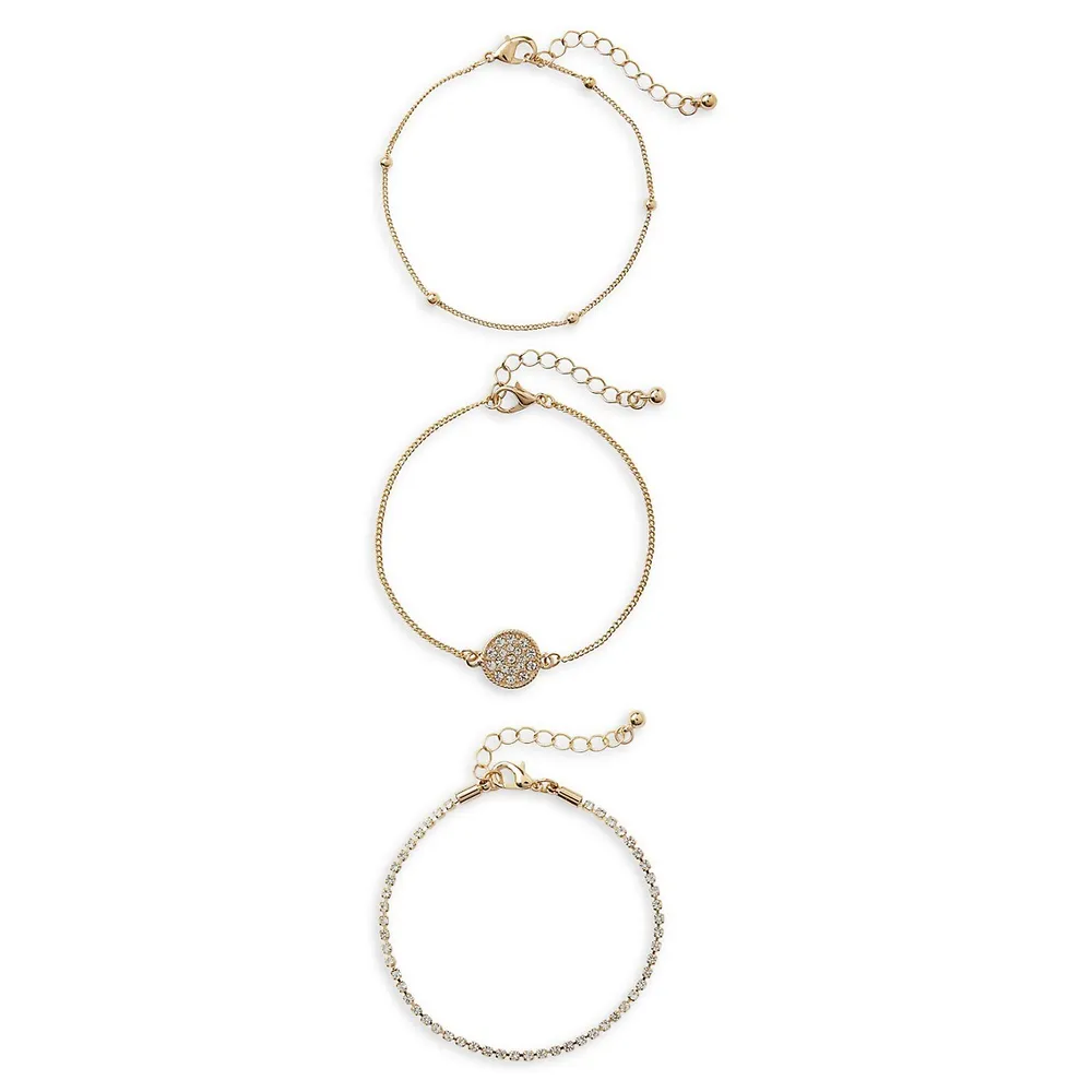 3-Pack Multi Row Fine Bracelet