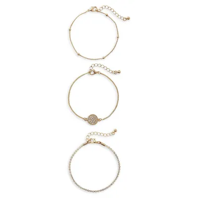 3-Pack Multi Row Fine Bracelet