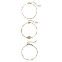 3-Pack Multi Row Fine Bracelet