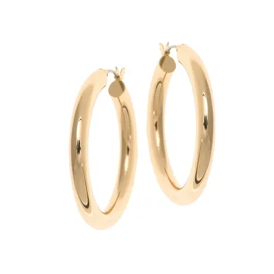 Goldtone Basic Hoop Earrings
