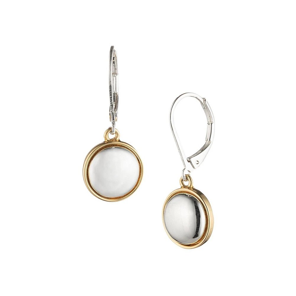 Two-Tone Basics Drop Earrings