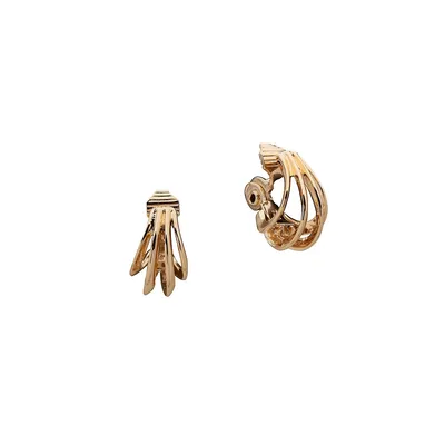 Small Multi-Ring Goldplated Hoop Earrings