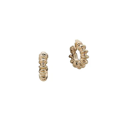 Hayworth Goldplated Twisted C-Hoop Earrings