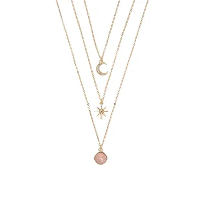 Rose-Goldtone Celestial Layered Necklace
