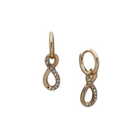 Goldtone & Crystal Drop Earrings