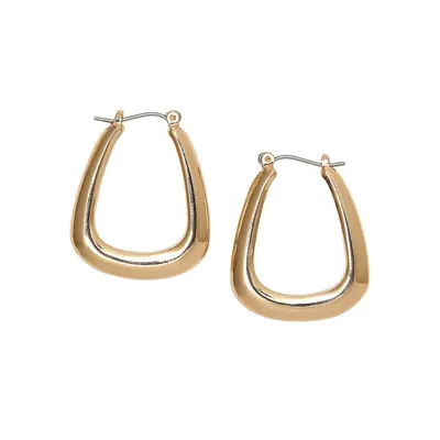 Goldplated Geometric Hoop Earrings