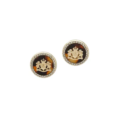 Goldtone Embellished Stud Earrings
