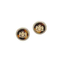 Goldtone Embellished Stud Earrings