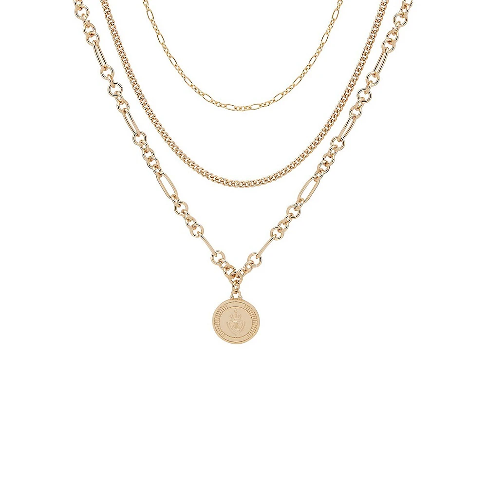 Goldtone Layered Pendant Necklace