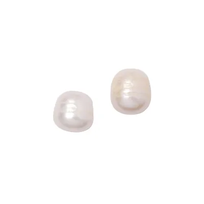 Boutons d'oreilles en perles d'eau douce baroques 8-9 mm
