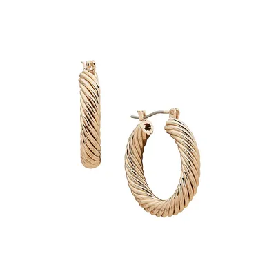 Goldtone Spiral Hoop Earrings