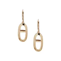 Goldtone Split-Link Drop Earrings