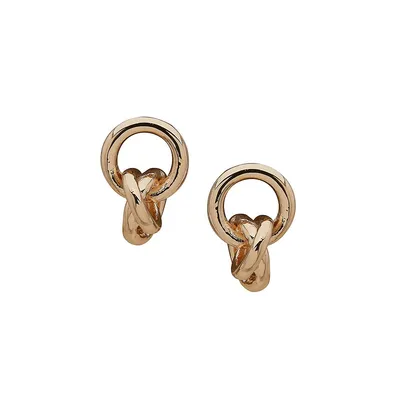 Goldtone Knot Drop Earrings