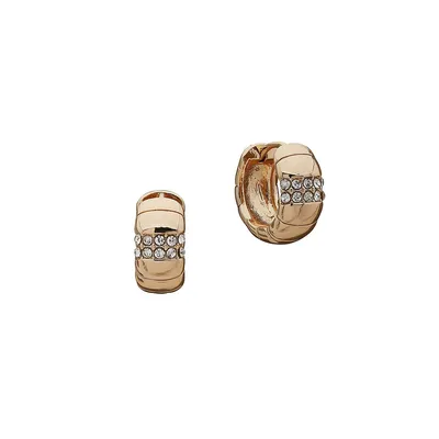 Omega Goldtone Hoop Earrings