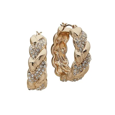 Goldtone Braided Hoop Earrings