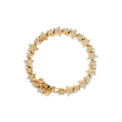 Goldtone & Crystal Star Bracelet