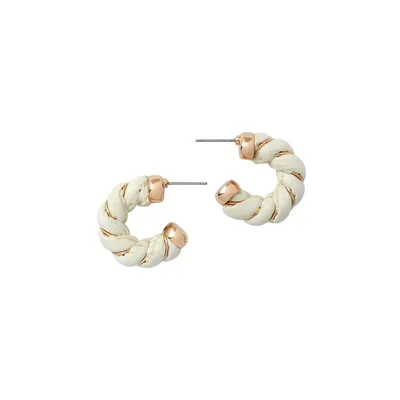 Twisted Huggie Earrings
